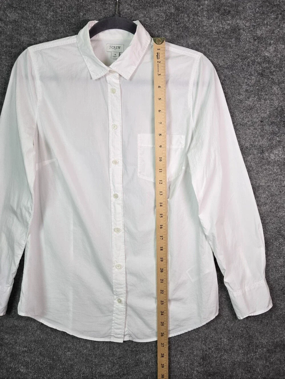 J Crew Shirt Womens S White Cotton Long Sleeve Button Up Preppy Capsule